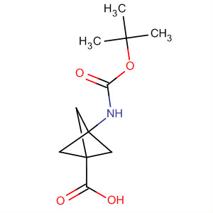 3-((叔丁氧羰基)氨基)二环[1.1.1]戊烷-1-羧酸结构式
