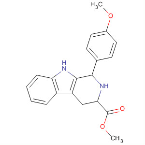 Structure of 1H-Pyrido[3,4-b]indole-3-carboxylic acid,2,3,4,9-tetrahydro-1-(4-methoxyphenyl)-, methyl ester, (1R,3R)-
