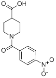 Structure of 1-(4-nitrobenzoyl)piperidine-4-carboxylic acid
