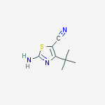 2-amino-4-tert-butyl-1,3-thiazole-5-carbonitrile结构式