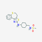 Structure of N-[[trans-4-[(4,5-Dihydro[1]benzothiepino[5,4-d]thiazol-2-yl)amino]cyclohexyl]methyl]methanesulfonamide