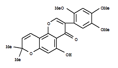 灰叶酚异黄酮结构式