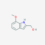 Structure of 1H-INDOLE-2-METHANOL, 7-METHOXY-