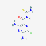 3,5-diamino-N-(aminothioxomethyl)-6-chloro-2-Pyrazinecarboxamide结构式
