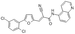 Structure of 2-Cyano-3-[5-(2,5-dichlorophenyl)-2-furanyl]-N-5-quinolinyl-2-propenamide