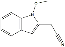 1-甲氧基-3-吲哚乙腈结构式