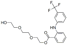 Structure of 2-[2-(2-hydroxyethoxy)ethoxy]ethyl 2-[[3-(trifluoromethyl)phenyl]amino]benzoate
