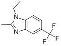 Structure of 1-ethyl-2-methyl-5-(trifluoromethyl)-1H-benzimidazole