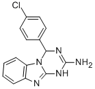 4-(4-氯苯基)-1,4-二氢[1,3,5]三嗪并[1,2-A]苯并咪唑-2-胺结构式