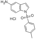 Structure of 1-[(4-METHYLPHENYL)SULFONYL]-1H-INDOL-5-AMINIUM CHLORIDE