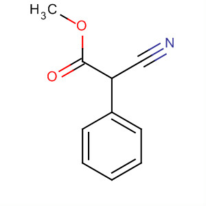 Structure of Benzeneacetic acid, a-cyano-, methyl ester