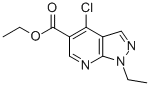 Structure of 4-CHLORO-1-ETHYL-1H-PYRAZOLO[3,4-B]PYRIDINE-5-CARBOXYLIC ACID ETHYL ESTER