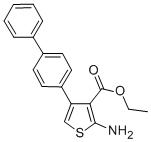 Structure of ETHYL 2-AMINO-4-[1,1-BIPHENYL]-4-YL-3-THIOPHENECARBOXYLATE