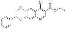 Structure of 4-Chloro-6-methoxy-7-(phenylmethoxy)-3-quinolinecarboxylic acid ethyl ester