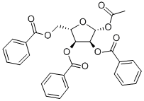 Structure of 1-ACETYL-2,3,5-TRI-O-BENZOYL-B-L-RIBOFURANOSE