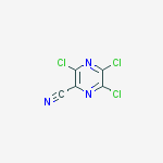 3,5,6-Trichloropyrazine-2-carbonitrile结构式