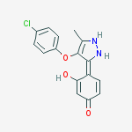 4-[4-(4-chlorophenoxy)-5-methyl-1H-pyrazol-3-yl]-1,3-Benzenediol结构式