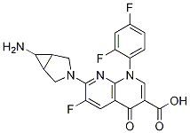 Structure of 7-(6-aMino-3-azabicyclo[3.1.0]hexan-3-yl)-1-(2,4-difluorophenyl)-6-fluoro-4-oxo-1,4-dihydro-1,8-naphthyridine-3-carboxylic acid