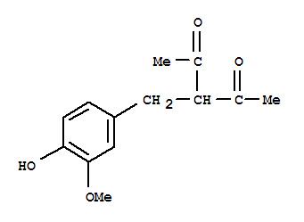 Structure of 3-(4-hydroxy-3-methoxybenzyl)pentane-2,4-dione