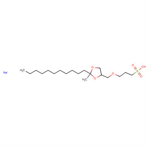 Structure of 1-Propanesulfonic acid,3-[(2-methyl-2-undecyl-1,3-dioxolan-4-yl)methoxy]-, sodium salt