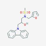 Structure of N-(3-(9H-Carbazol-9-yl)-2-hydroxypropyl)-N-(furan-2-ylmethyl)methanesulfonamide