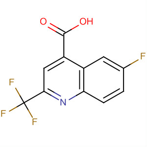 Structure of 4-Quinolinecarboxylic acid, 6-fluoro-2-(trifluoromethyl)-