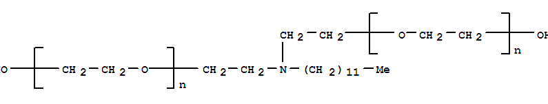 Structure of Ethanol,2,2(dodecylimino)di,ethyl with polyethylene glycol