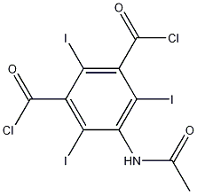 Structure of 1,3-Benzenedicarbonyl dichloride, 5-(acetylamino)-2,4,6-triiodo-