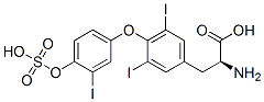 Structure of (2S)-2-amino-3-[3,5-diiodo-4-(3-iodo-4-sulfooxy-phenoxy)phenyl]propanoic acid