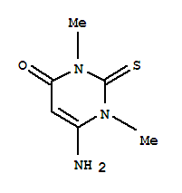 Structure of 6-amino-1,3-dimethyl-2-thioxo-2,3-dihydropyrimidin-4(1H)-one