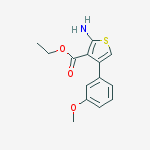3-Thiophenecarboxylic acid, 2-amino-4-(3-methoxyphenyl)-, ethyl ester结构式