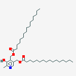 Structure of palmitic acid, diester with 5-hydroxy-6-methylpyridine-3,4-dimethanol