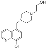 Structure of 5-[[4-(2-hydroxyethyl)piperazin-1-yl]methyl]quinolin-8-ol;8-Quinolinol, 5-[[4-(2-hydroxyethyl)-1-piperazinyl]methyl]-