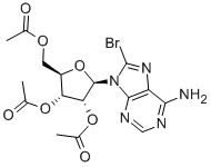 Structure of 2,3,5-TRI-O-ACETYL-8-BROMOADENOSINE
