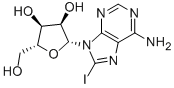 Chemical structure of 8-INDOADENOSINE