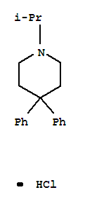 Piperidine,1-(1-methylethyl)-4,4-diphenyl-, hydrochloride (1:1)结构式