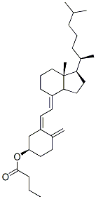 Structure of (3beta,5Z,7E)-9,10-secocholesta-5,7,10(19)-trien-3-yl butyrate