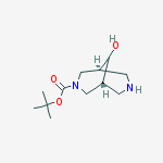9-Hydroxy-3,7-diaza-bicyclo[3.3.1]nonane-3-carboxylic acid tert-butyl ester结构式