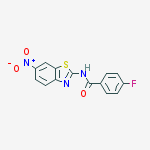 4-Fluoro-N-(6-nitrobenzo[d]thiazol-2-yl)benzaMide结构式
