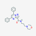 Structure of N-[3-(4-morpholinyl)propyl]-5,7-diphenylpyrazolo[1,5-a]pyrimidine-3-carboxamide