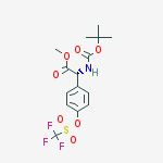 METHYL (2R)-2-{[(TERT-BUTOXY)CARBONYL]AMINO}-2-{4-[(TRIFLUOROMETHANE)SULFONYLOXY]PHENYL}ACETATE结构式