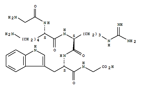 Structure of H-Gly-Lys-Arg-Trp-Gly-OH