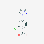 Structure of 2-chloro-4-(1H-pyrazol-1-yl)benzoic acid