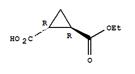 Trans-1,2-Cyclopropane-Dicarboxylic Acid Mono Ethyl Ester结构式