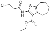 ETHYL 2-[(3-CHLOROPROPANOYL)AMINO]-5,6,7,8-TETRAHYDRO-4H-CYCLOHEPTA[B]THIOPHENE-3-CARBOXYLATE结构式