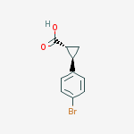 (1R,2R)-2-(4-bromophenyl)Cyclopropanecarboxylic acid结构式