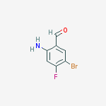 2-amino-5-bromo-4-fluorobenzaldehyde结构式