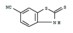 Structure of 6-Benzothiazolecarbonitrile,2,3-dihydro-2-thioxo-