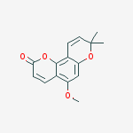 5-methoxy-8,8-dimethyl-2H,8H-pyrano[2,3-f]chromen-2-one结构式