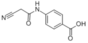 Chemical structure of 4-[(cyanoacetyl)amino]benzoic acid